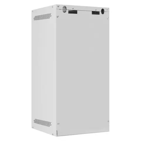 LANBERG Rack szekrény 10" fali 12U szürke fém ajtóval