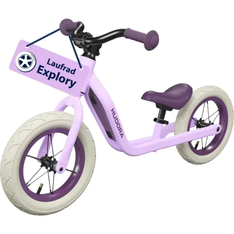 HUDORA Explory 12" balance bike lavender 10931