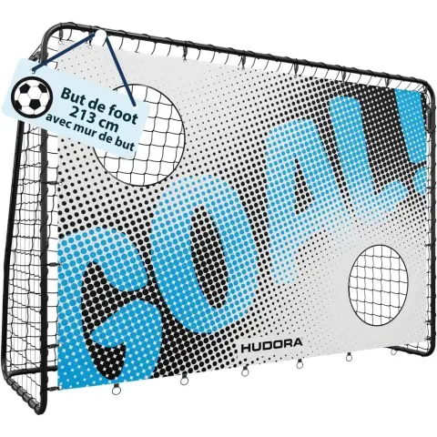 HUDORA Football goal trainer célfalas kapuedzővel fekete 76947