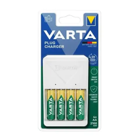 VARTA Plug v2 töltő + 4 ReadyToUse ceruza akku (AA) 2100mAh