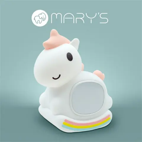 MARYS LED noć svjetlo budilnik jednorog baterija USB-C 1.5W 3000K+RGB roze MW61638