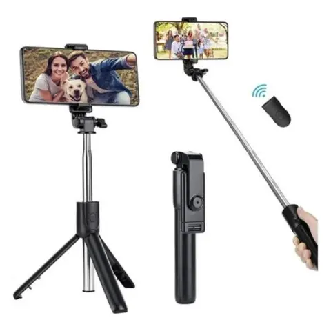 Prémium selfie bot Bluetooth v4.0 tripod 19-70 cm fekete 101775