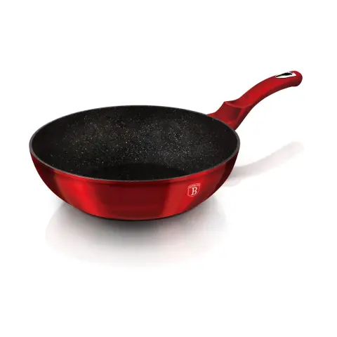 BERLINGER HAUS BH/6166NPR Metallic Line Burgundy Edition Wok serpenyő 30cm