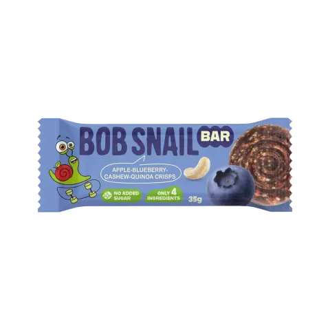 BOB SNAIL Fruit bar apple-blueberry-cashew-quinoa crunchy 35g 101657