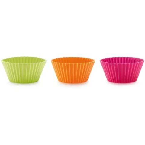 LÉKUÉ Szilikon muffin sütőforma szett 6 db D70mm többszínű LK880322