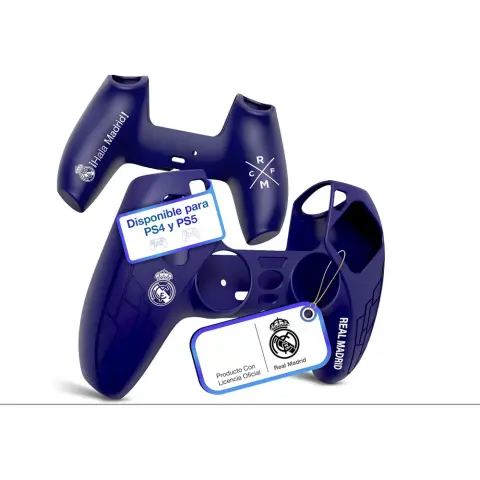 SONY PlayStation 5 DualSense kontrollerhez készült hivatalos Real Madrid licenccel rendelkező szilikon védőtok kék