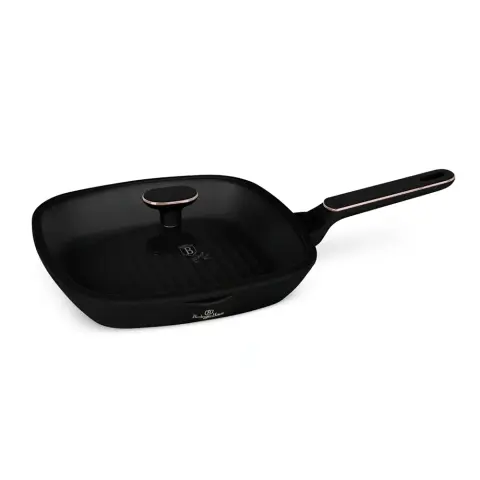 BERLINGER HAUS BH/8355 Grill pan with lid 28cm Black-Rose Gold