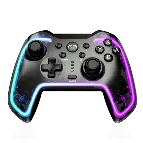 BLACKBIRD Kontroller Switch/Lite/OLED/Android/iOS/PC BT 5.0 átlátszó fekete RGB BH7040RG