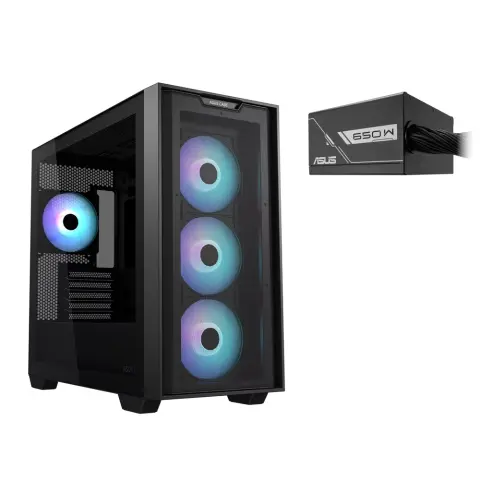 ASUS A21 Plus ARGB fans + 650W power supply black A21 PLUS/ARGB FANS/EPS+PRIME-650B-BL