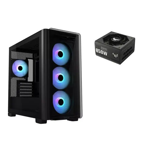 ASUS A23 Plus TG ARGB black + TUF Gaming 850G power supply A23 PLUS TG/ARGB FANS+TUF-GAMING-850