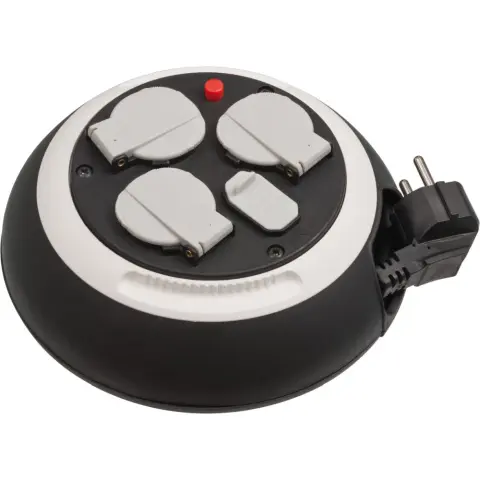 BRENNENSTUHL Comfort-Line Kábeldob 3 aljzat 2x USB 3m fekete-fehér 1530471 1109220600