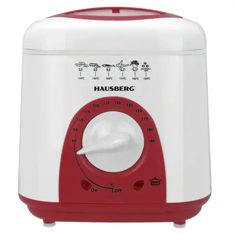 HAUSBERG HB-1320RS Elektromos olajsütő 650W 1L Vörös