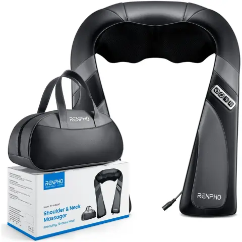 RENPHO U-Neck-Go nyak- és válltömörítő masszázskészülék fekete SNM067-BK PEU-RP-SNM067-BK