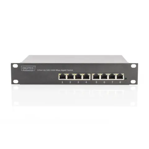 DIGITUS 8 port gigabit nem menedzselt switch 10" DN-80114-1