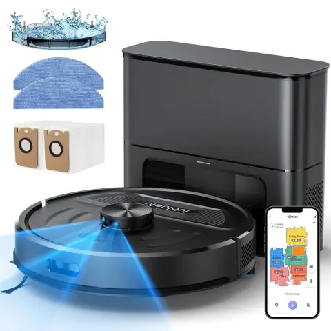 LUBLUELU Roboter Staubsauger felmosóval schwarz L20 MAX -