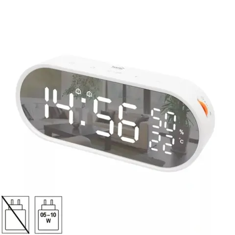 SOMOGYI ELECTRONIC USB töltőkimenettel LED ébresztőóra hőmérővel 2 alarm LTC06