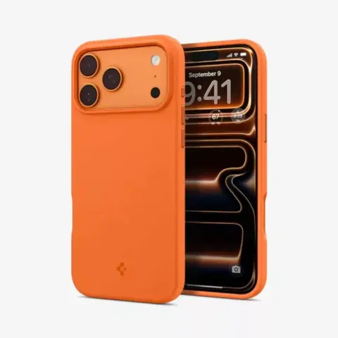 SPIGEN Silicone Fit MagFit MagSafe case iPhone 17 Pro Max / iPhone 18 Pro Max orange
