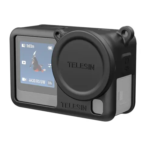 TELESIN Szilikon tok DJI Osmo Action 6 fekete S6-PTC-11