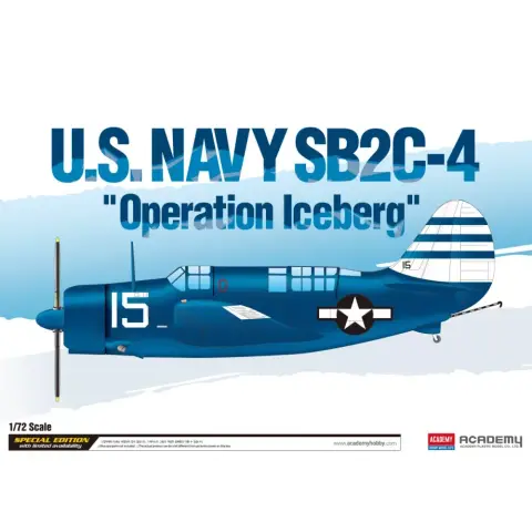ACADEMY HOBBY MODELL KITS 1/72 USN SB2C-4 Operation Iceberg zuhanóbombázó modell AC12545
