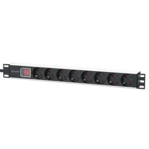 INTELLINET PDU 8x SCHUKO 19" 1U 2m črn 715126
