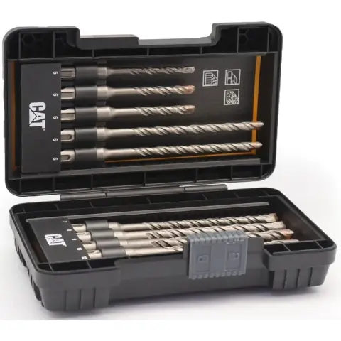 CAT SDS-Plus kemény kőzetfúró készlet 10 részes tungsten-karbid DA03901