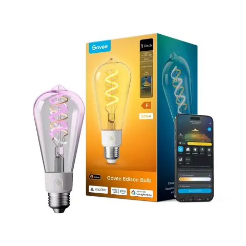 GOVEE E27 ST64 Edison LED okosizzó 500lm 5W Wi-Fi Matter R14C0CC1