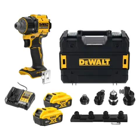 DEWALT 18V XR Akku-Schrauber + 2x5Ah Akku + Ladegerät + Koffer DCD803P2T-QW
