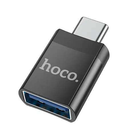 HOCO USB Type C USB-A OTG Átalakító Fekete HC762016