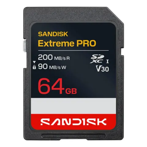 SANDISK Extreme PRO 64GB SDXC 200 MB/s SDSDXXU-064G-GSCIN