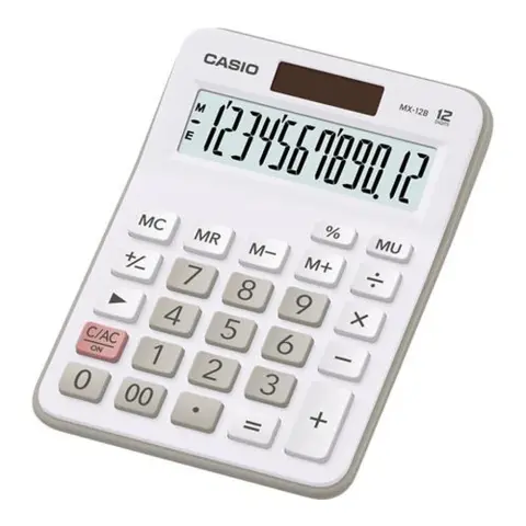 CASIO Asztali számológép 12 számjegy fehér MX-12WE MX 12 WE
