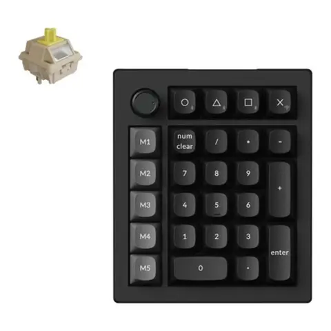 KEYCHRON V0 Ultra 8K Bluetooth Silk POM Banana Numpad fekete V0U-D4