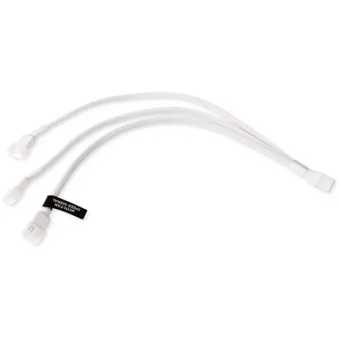 ALPHACOOL Fan splitter cable 4-Pin PWM 1x - 3x splitter 30cm White 18726
