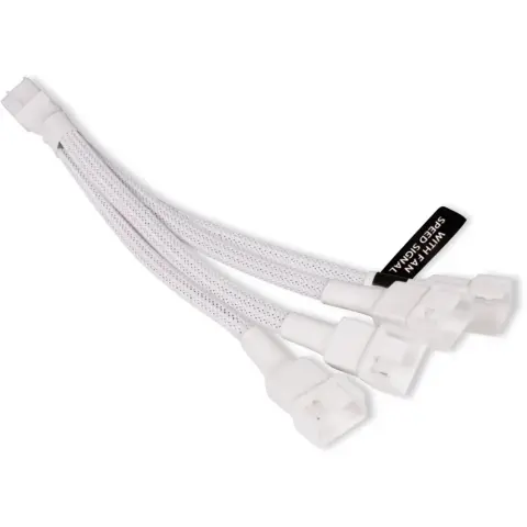 ALPHACOOL Fan cable splitter 4-Pin PWM 1-4 splitter 15cm White 18728