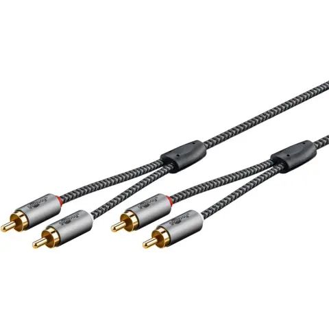 OEHLBACH RCA Összekötő Fekete/Ezüst 2m OB 65293