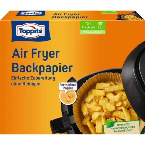 TOPPITS Airfryer baking paper round 20 pcs -