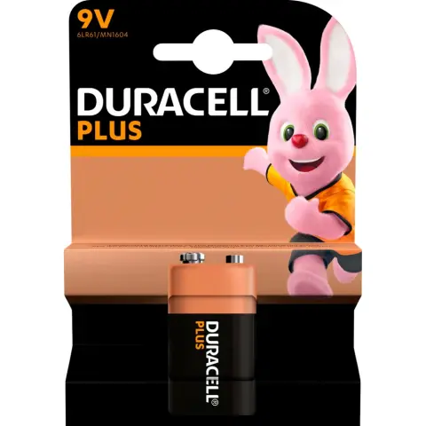 DURACELL Plus 9 voltos elem (E) 1db 142190