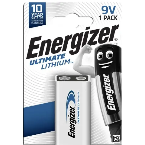 ENERGIZER Ultimate Lithium 9V elem (6LF22) 1db 6LR61ULT-BP1