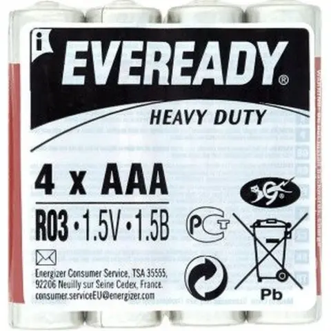 ENERGIZER Eveready mikro ceruza elem (AAA) 4db R03HD-SHP4
