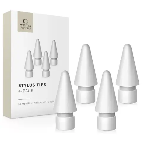 TECH-PROTECT Stylus hegyek Apple Pencil tollhoz fehér 4db SP115183