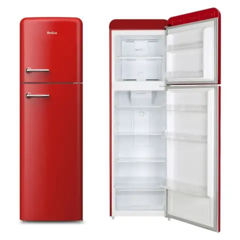AMICA Fridge freezer 255l NoFrost red FD280.3FR(E)