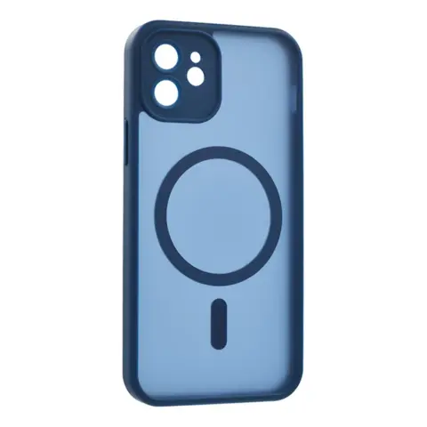 GIGAPACK Szilikon telefonvédő ütésállóság matt hátlap kameravédő MagSafe Apple iPhone 11 sötétkék GP-187882