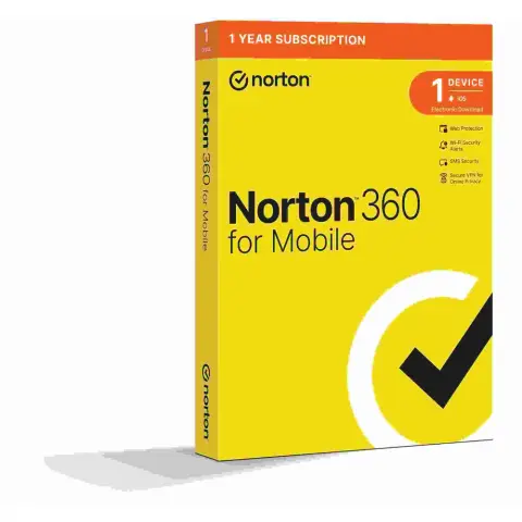 NORTON 360 Mobile 1 user 1 device Electronic license 1+1 21426893