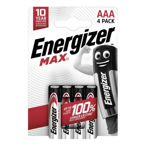 ENERGIZER Max mikro ceruza elem (AAA) 4db E303325600