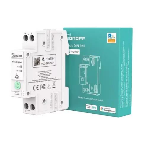 SONOFF Basic DIN-sínre može se montirati 32A pametan modul releja BASIC-1GSP SON-REL-DINBAS-1GSP