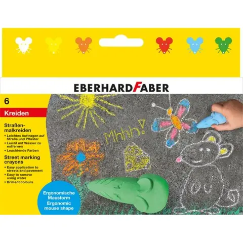 EBERHARD-FABER Aszfaltkréta egér formájú 6 szín TFCEF526561