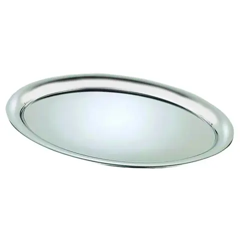 rozsdamentes ovális tálca 29x22.5 cm matt inox KHKE685