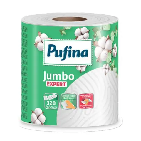 PUFINA Expert Household Paper Towels 2-ply 320 sheets 1 roll PP21204