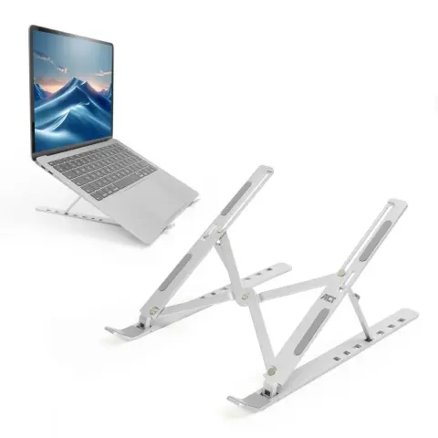 ACT CONNECTIVITY Foldable laptop stand 15.6" aluminum 7-level AC8121