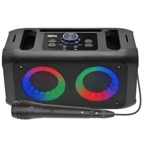 KARMA WPARTY2 Partybox 2x 3" subwoofer LED light 200W