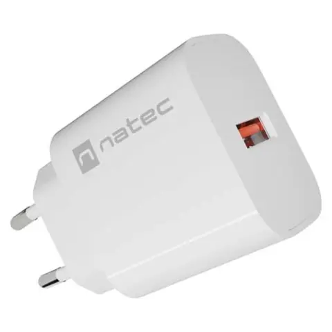 NATEC RIBERA 1x USB-A 18W wall charger white NUC-2392